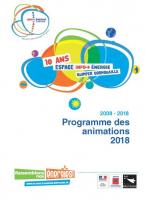 Programme des animations pour les 10 ans de l'Espace Info Energie (2018)