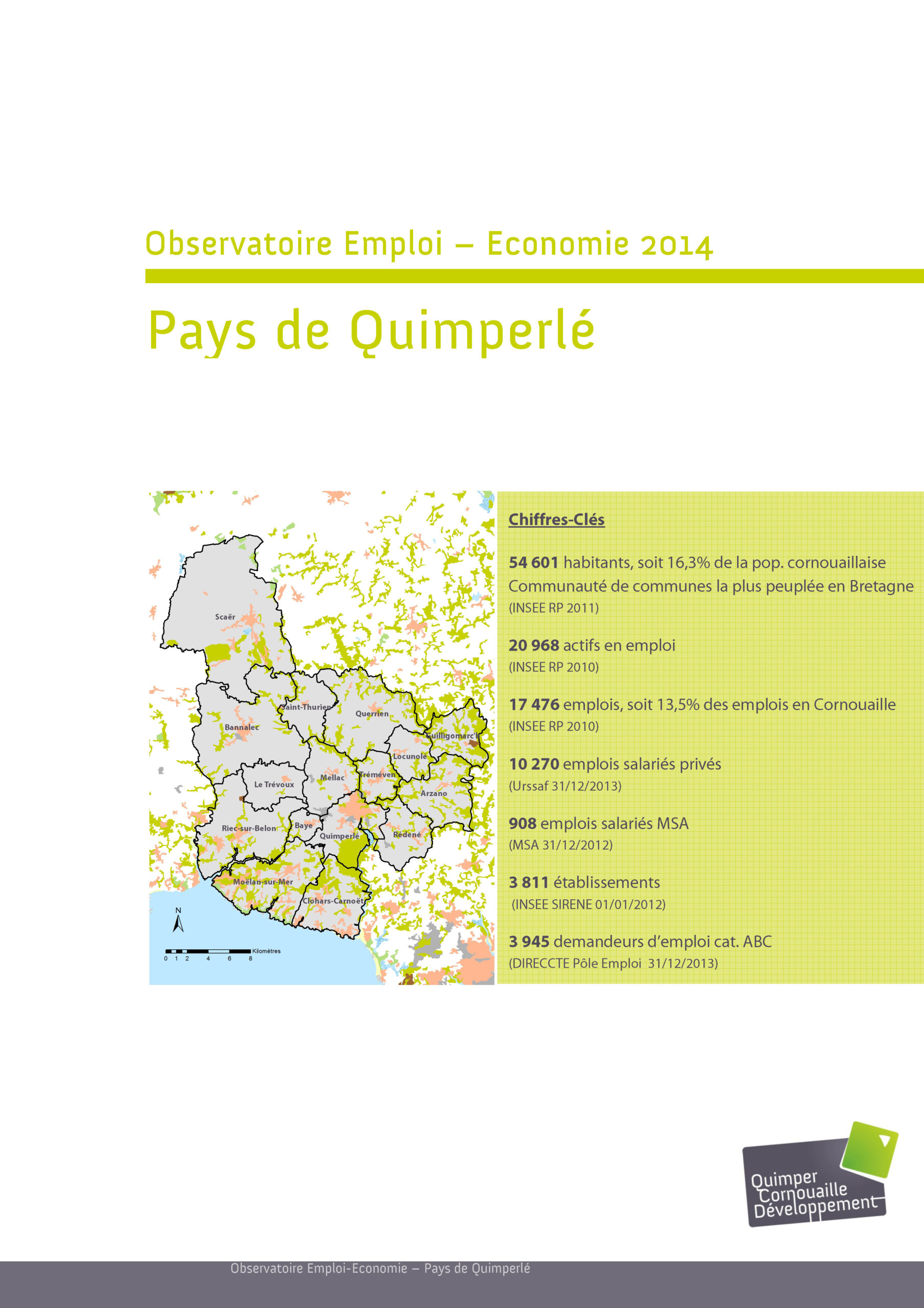 Observatoire Emploi-Economie. Pays de Quimperlé 2014 (Quimper Cornouaille Développement)