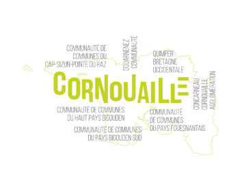 Carte Cornouaille graphique (roll up)