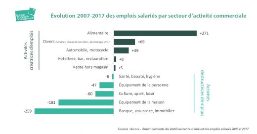 WebSérie Commerce Evolution emplois salariés