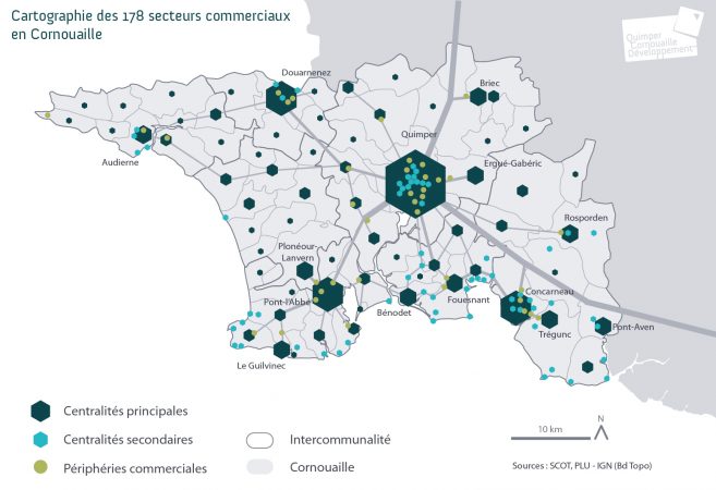 QCD - Cartographie des 178 centres commerciaux en Coarnouaille