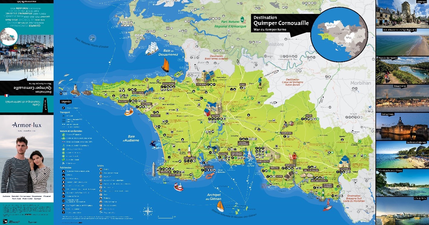La Carte De La Destination Quimper Cornouaille Est Parue Quimper Cornouaille Developpement