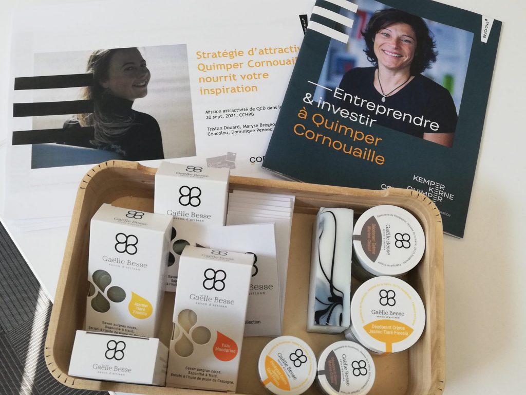 Attractivité de la Cornouaille : Tour des EPCI à la CCHPB : Entreprendre & investir à Quimper Cornouaille avec Gaëlle Besse, savon d’artisan à Pouldreuzic