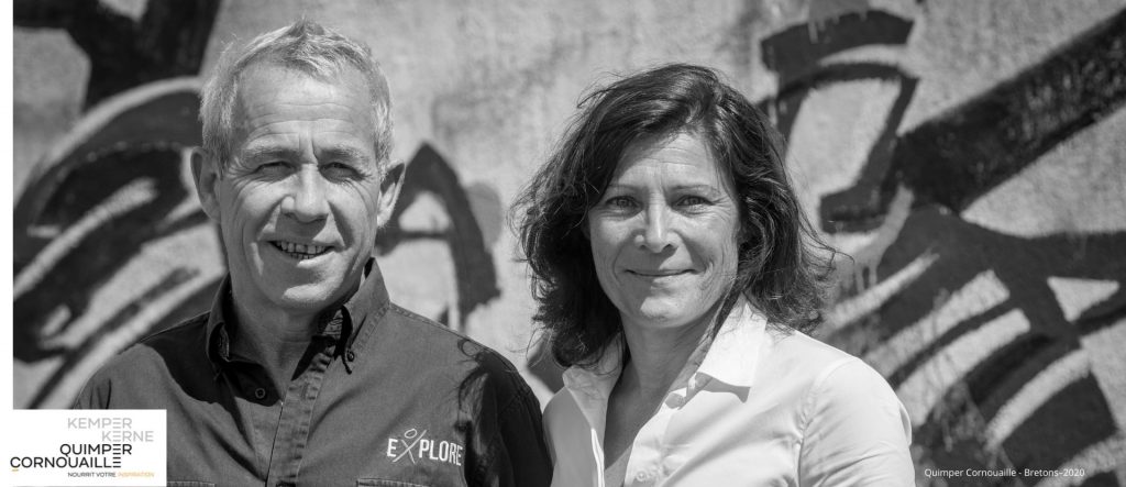 Sophie Vercelletto et Roland Jourdain , co-fondateurs du fonds Explore et de Kaïros à Concarneau. Talents de Quimper Cornouaille nourrit votre inspiration
